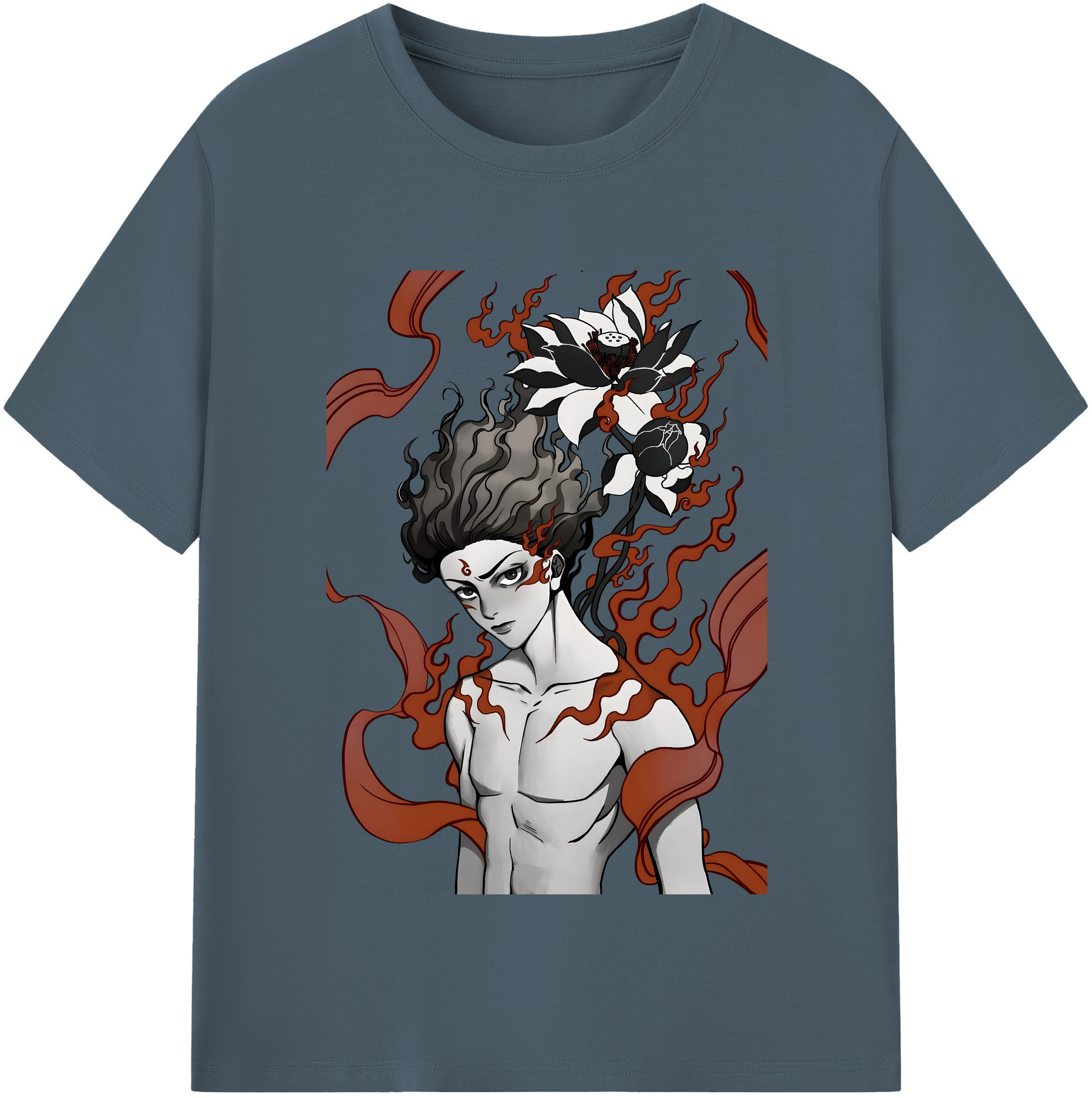（画像用） Ne Zha 2 ナタ 魔童の大暴れ 綿100％半袖Tシャツ（フロントプリント）